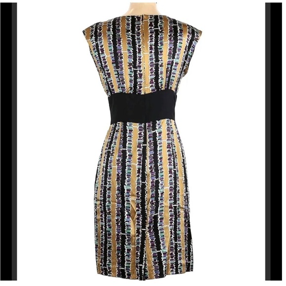 Trina Turk Jewel Tone Metallic Silk Dress 2 - Picture 4 of 12